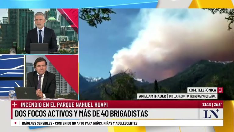 Fuego devora más de mil hectáreas cerca del Parque Nahuel Huapi en Bariloche, condiciones climáticas adversas impiden controlar las llamas