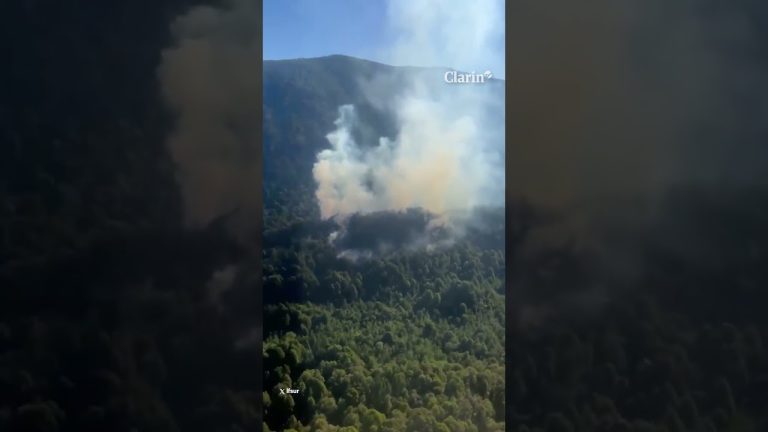 Fuego en Nahuel Huapi afecta visibilidad en Bariloche y dificulta el tránsito en la Ruta 40