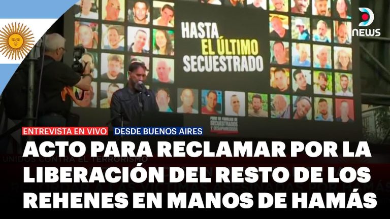 AMIA expresa su pesar y critica en el acto por la familia Bibas, pidiendo la liberaci&oacute;n de rehenes de Hamas