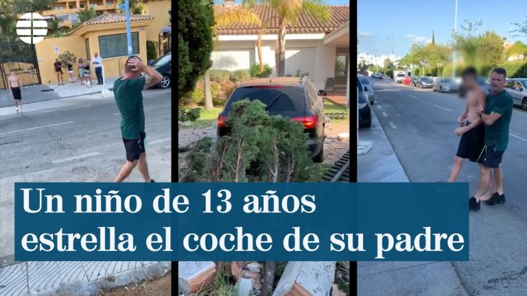 Niño de 12 años toma el coche de sus padres, participa en carrera y vuelca en la carretera