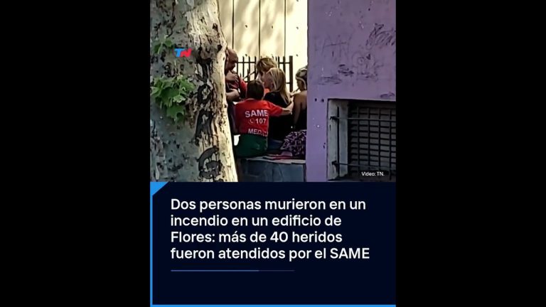 Gran operativo del SAME y evacuación de nueve personas tras incendio en edificio de Caballito