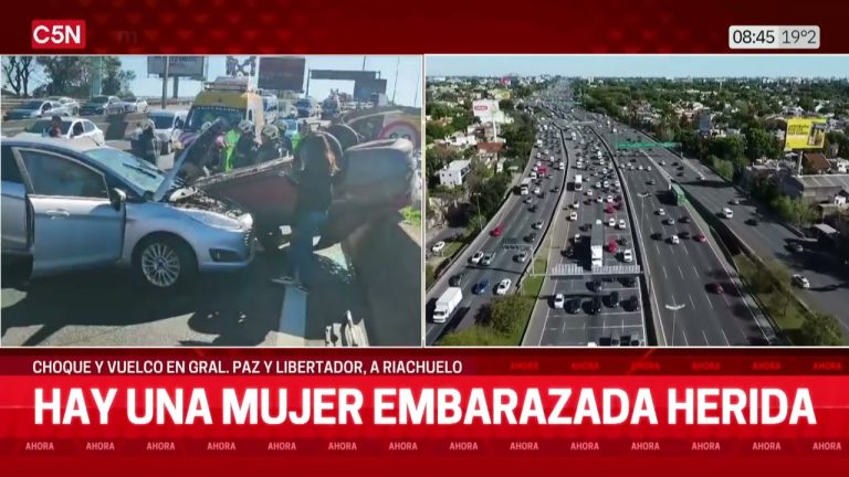 Accidente en la General Paz: choque múltiple deja a embarazada hospitalizada y se sospecha de una carrera ilegal