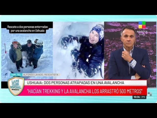 Rescate sorprendente en Ushuaia: pareja atrapada una hora bajo la nieve es salvada tras una avalancha
