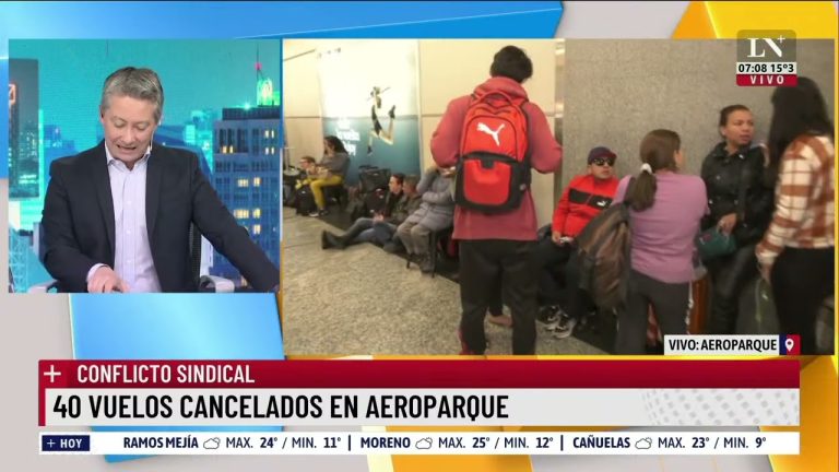 Cinco sindicatos aeronáuticos en Aeroparque podrían afectar los vuelos al inicio de las vacaciones invernales.
