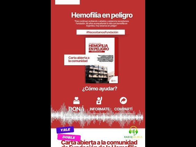 Eliminación de ayuda estatal pone en riesgo la continuidad de la Fundación de la Hemofilia: &#8220;La crueldad avanza