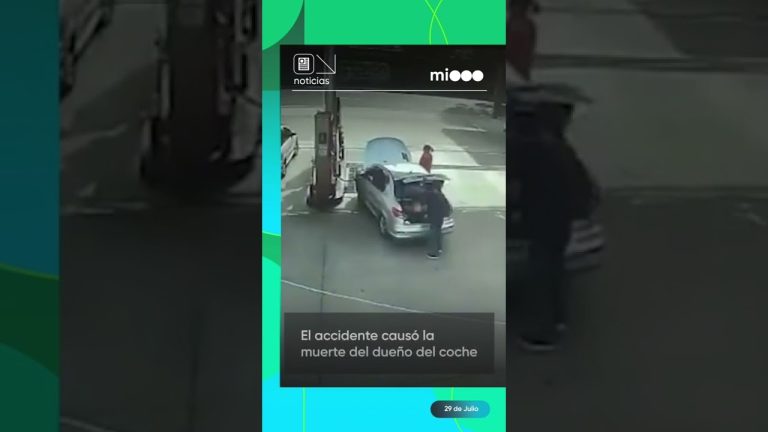 Impactante escape de un empleado tras explosión de vehículo en gasolinera