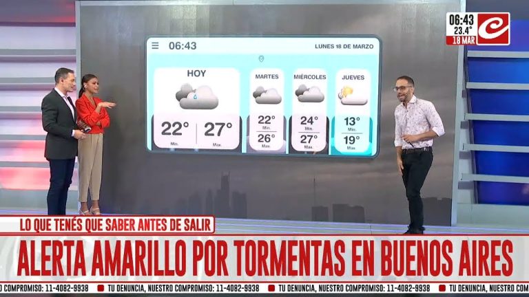 Alerta meteorológica: 10 provincias en aviso amarillo por tormentas intensas que se aproximan a Buenos Aires