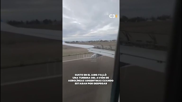 Turbina de avión de aerolíneas argentinas sufre explosión antes del despegue y obliga a cerrar aeropuerto de trelew