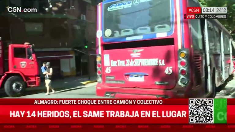 Accidente en Almagro entre bus y camión deja 14 heridos tras vuelco