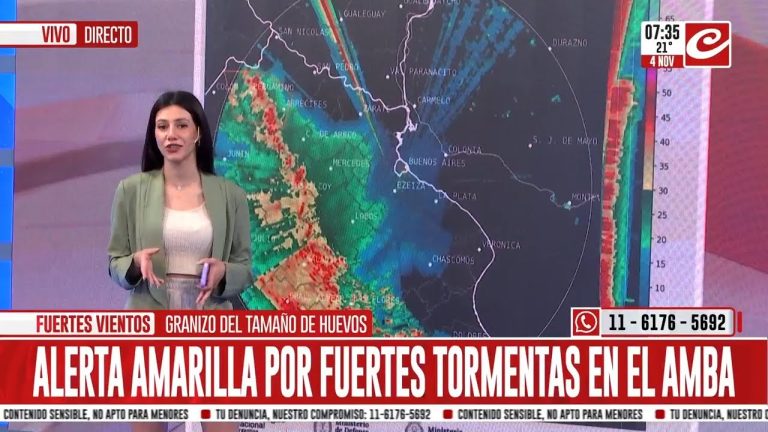 Estado del tiempo: alerta por tormentas y granizo en 11 provincias, Buenos Aires incluida, y efectos del doble ciclón tropical en Brasil