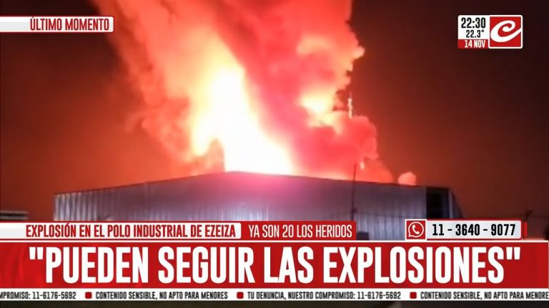 Fuego en zona industrial de Ezeiza: autoridades informan que persistirá durante la noche e instan a los residentes a permanecer en casa con ventanas cerradas