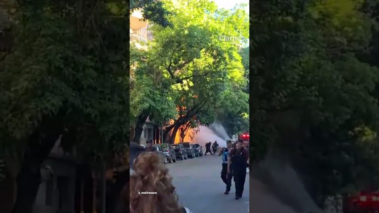 Imágenes impresionantes del incidente de gas y fuego en Caballito