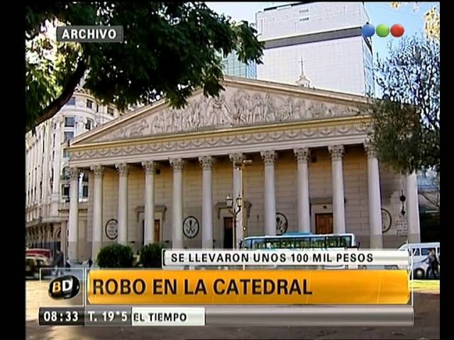 Un individuo arrestado por daños en una catedral de Buenos Aires
