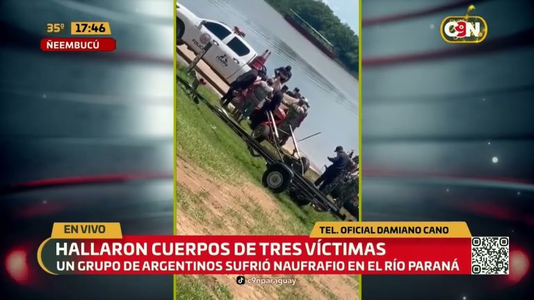 Tres mujeres argentinas pierden la vida tras naufragio en lancha en el r&iacute;o Paran&aacute;, lado paraguayo