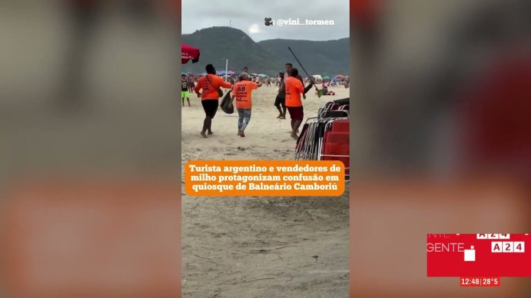 Argentino agredido por vendedores de maíz en playa de Camboriú