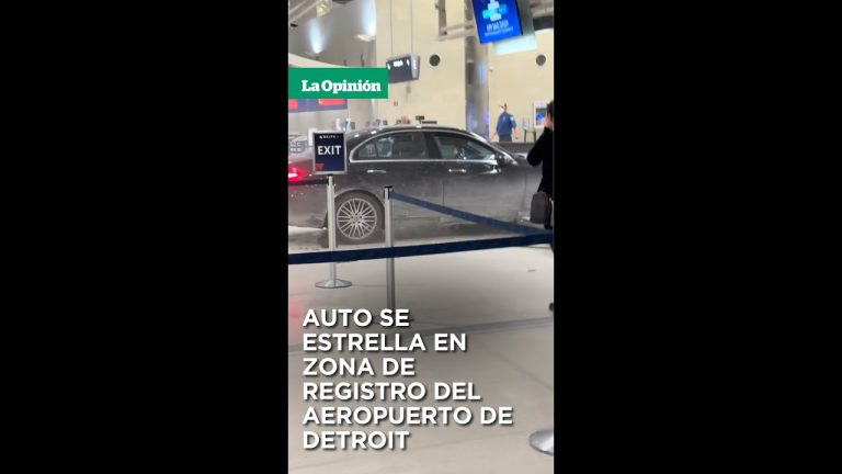 Caos en aeropuerto de Detroit: veh&iacute;culo choca contra mostrador y arrestan al conductor