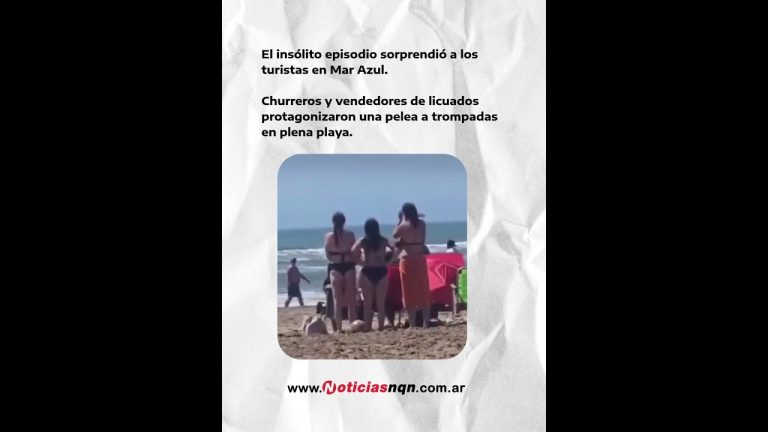 Enfrentamiento violento entre vendedores y churreros en la playa de Mar Azul