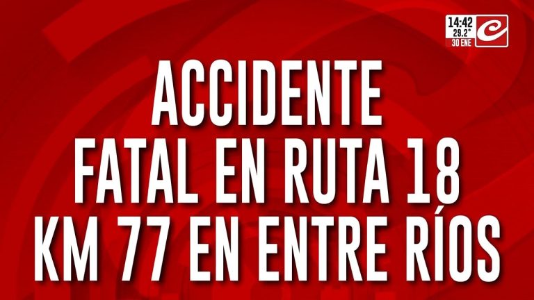Fatal accidente en Entre R&iacute;os: fallece el cuarto pasajero del veh&iacute;culo que colision&oacute; frontalmente con un cami&oacute;n brasile&ntilde;o en la ruta 18