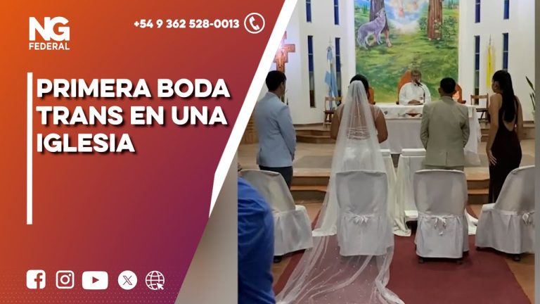 Boda de pareja trans en una iglesia de Corrientes genera controversia: "Biológicamente éramos hombre y mujer".