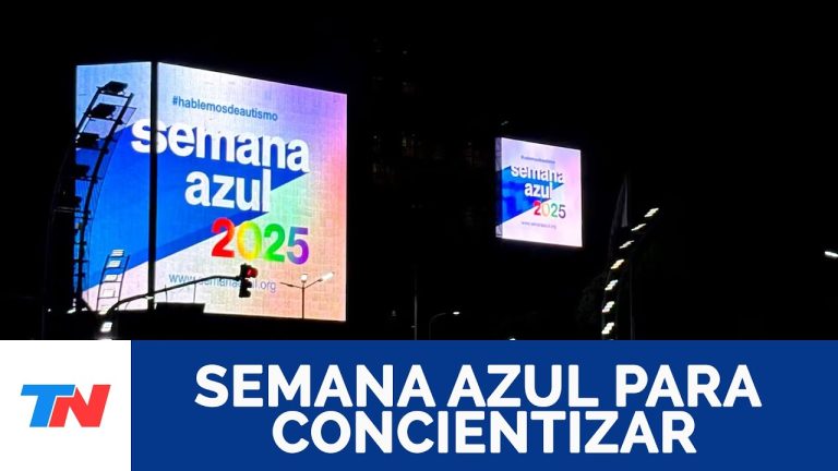 Iluminaci&oacute;n del Obelisco destaca el autismo durante la semana azul