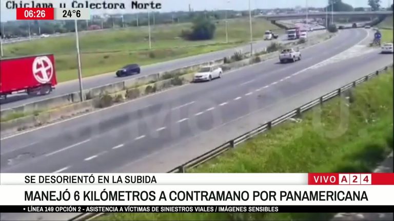 Mujer conduce 6 km en dirección opuesta por la Panamericana tras desorientarse.