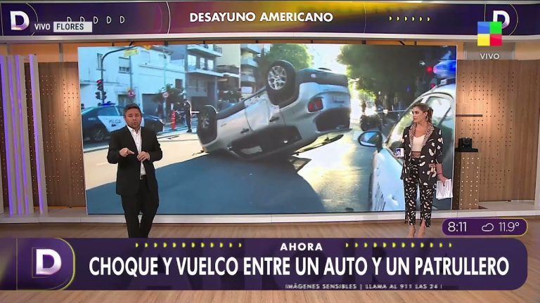 Impactante accidente en Flores: una mujer fue atropellada por un patrullero que pas&oacute; en rojo tras dejar a su hija en el trabajo