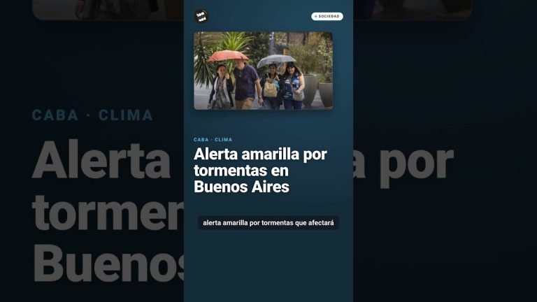 Aviso meteorológico por fuertes tormentas en Buenos Aires: se esperan lluvias intensas, posible granizo y vientos de hasta 50 km/h