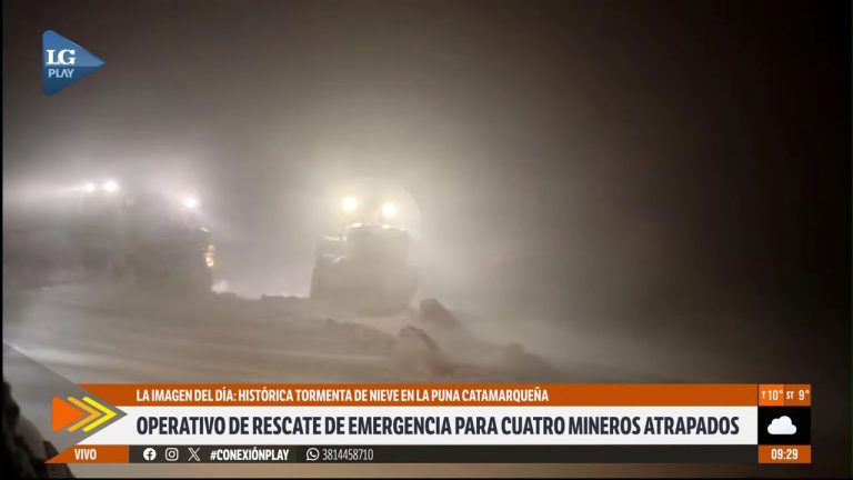 Esposa de un minero atrapado en la nieve critica a la empresa por operar durante la tormenta en Catamarca