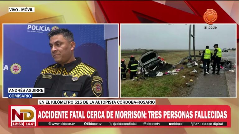 Impactante accidente en la ruta Rosario-C&oacute;rdoba: Toyota Hilux destrozada y tres fallecidos
