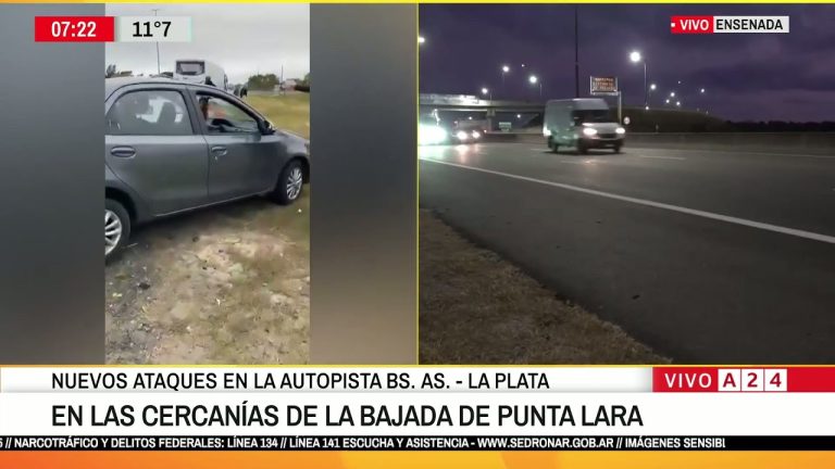 Nuevo ataque de lanzapiedras en la autopista Buenos Aires-La Plata: seis veh&iacute;culos da&ntilde;ados y sin arrestos