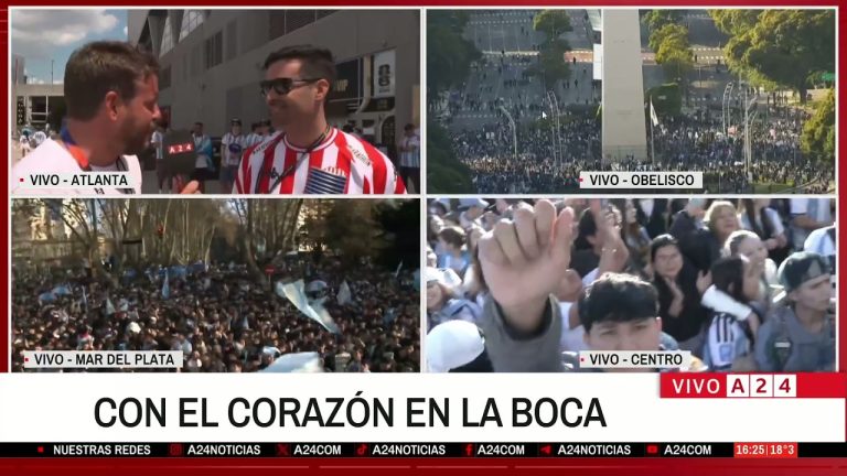Siete mil personas en el Abasto festejan la victoria de la selección entre almuerzo y emoción