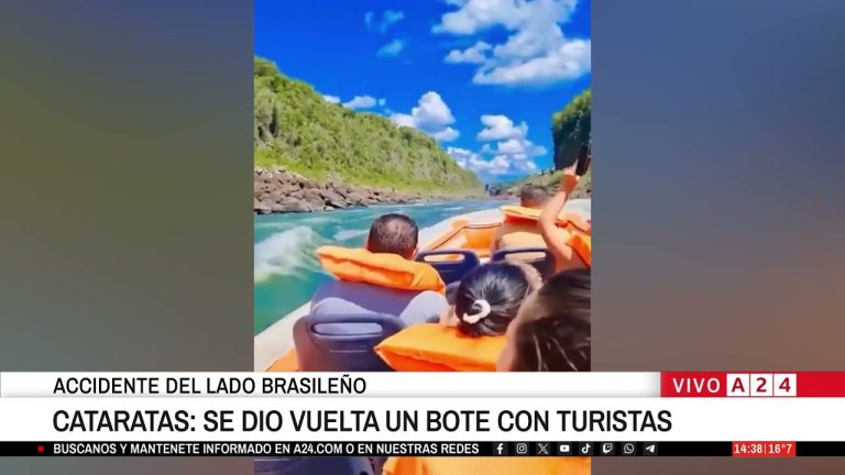 Turista de Pa&iacute;ses Bajos fallece al volcar embarcaci&oacute;n en las Cataratas del Iguaz&uacute;