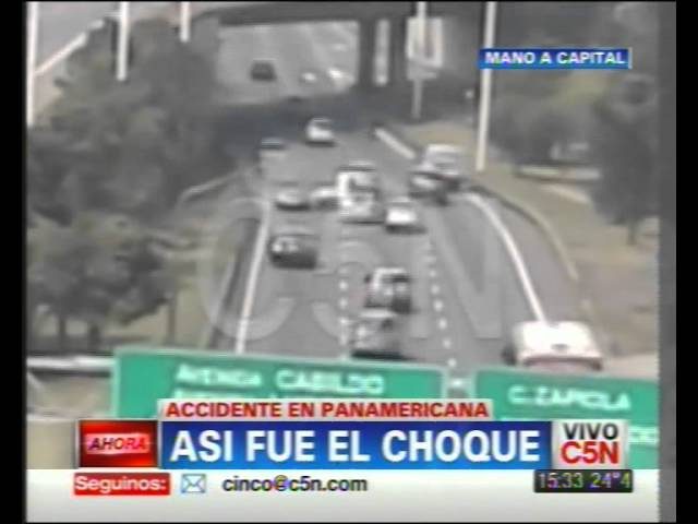 Accidente m&uacute;ltiple en la Panamericana deja cinco heridos y provoca caos vial