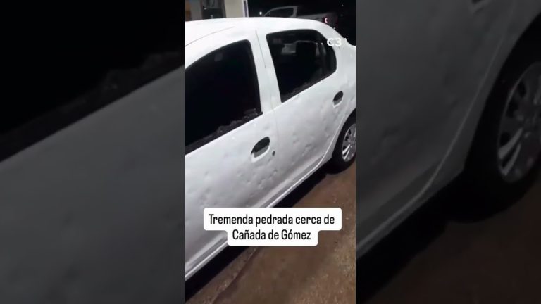 Intensa tormenta con granizo causa heridos, daños graves y camiones inmovilizados en rutas de Santa Fe