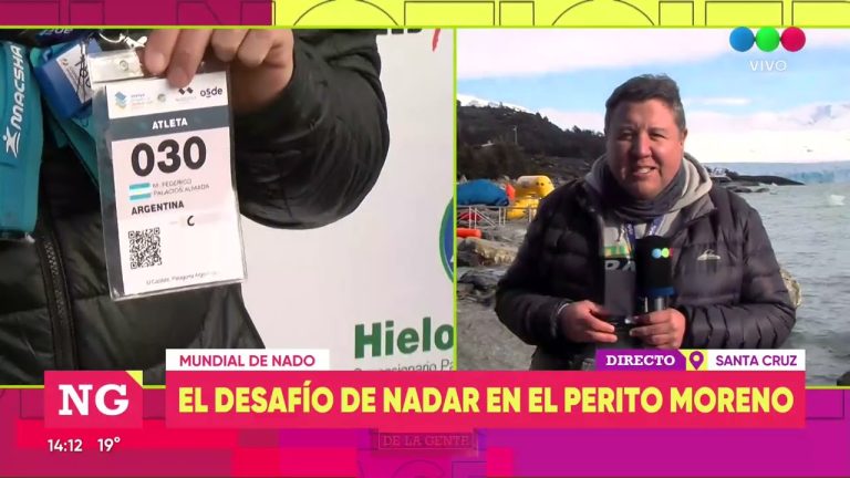 Nadar en aguas glaciales a baja temperatura sin neoprenos: así se vive el mundial de natación en el perito moreno