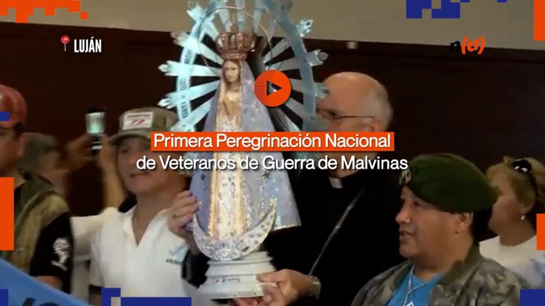 Veteranos de Malvinas realizan su primera peregrinación a Luján