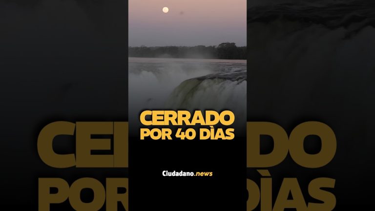 Cierre de la Garganta del Diablo en Misiones por aumento del río debido a El Niño