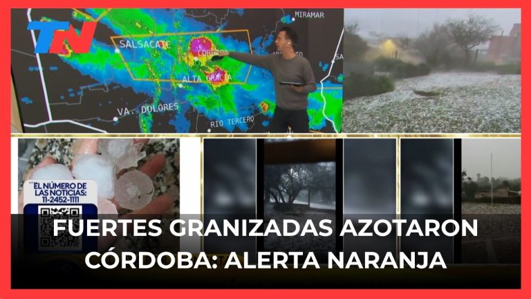 Intensa granizada en Córdoba causa daños en Unquillo y Mendiolaza con piedras grandes como mandarinas
