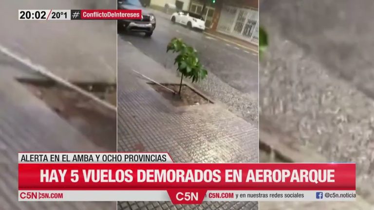 Lluvias intensas y alerta amarilla por tormentas en el AMBA: granizo de gran tama&ntilde;o en Navarro