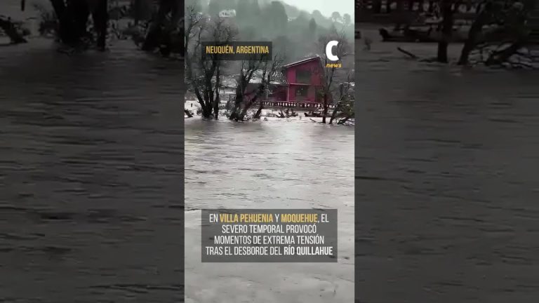 Ríos se desbordan en Neuquén causando evacuaciones de viviendas y hospitales, y dejando un micro varado por casi un día completo