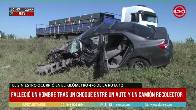 Trágico accidente en la ruta 12 resulta en tres fallecidos: dos personas eran de Entre Ríos y una de Corrientes