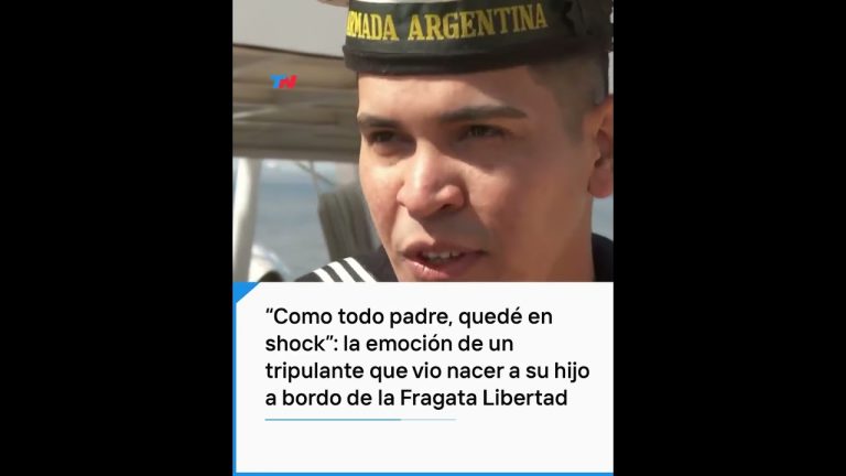 Un marinero se convierte en padre y asiste al parto por videollamada desde la fragata Libertad, a miles de kilómetros.