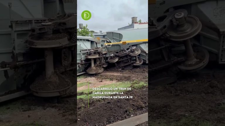 Nuevo descarrilamiento de un tren de carga en Santa Fe: vagones volcados y maíz esparcido